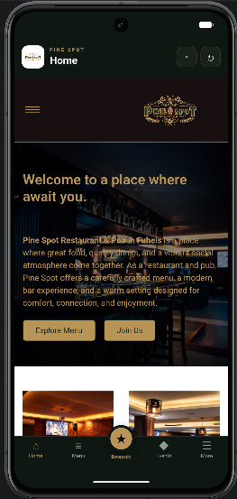 Pine Spot Restaurant & Pub project screenshot