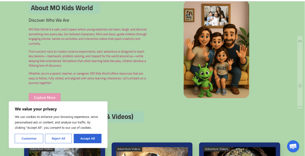 MO Kids World project screenshot